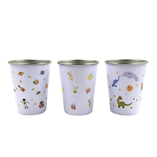 Paquet de 4 tasses en acier inoxydable de 12 oz